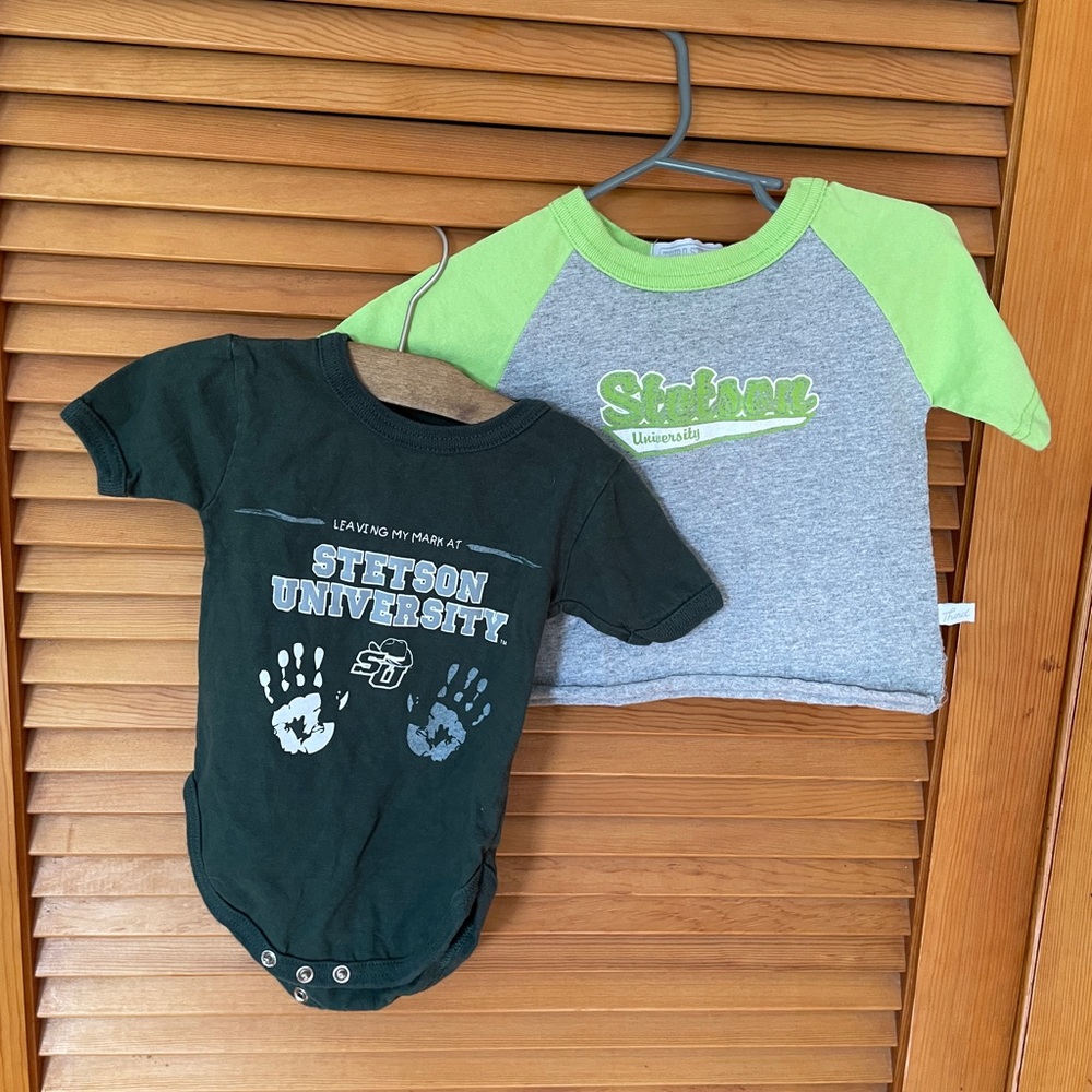 Stetson University baby onesie and tee 6-9m